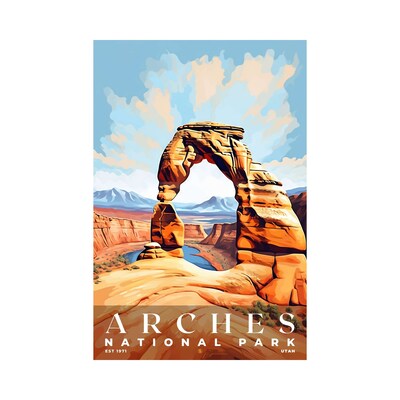 Arches National Park Poster, Travel Art, Office Poster, Home Decor | S6 - image1